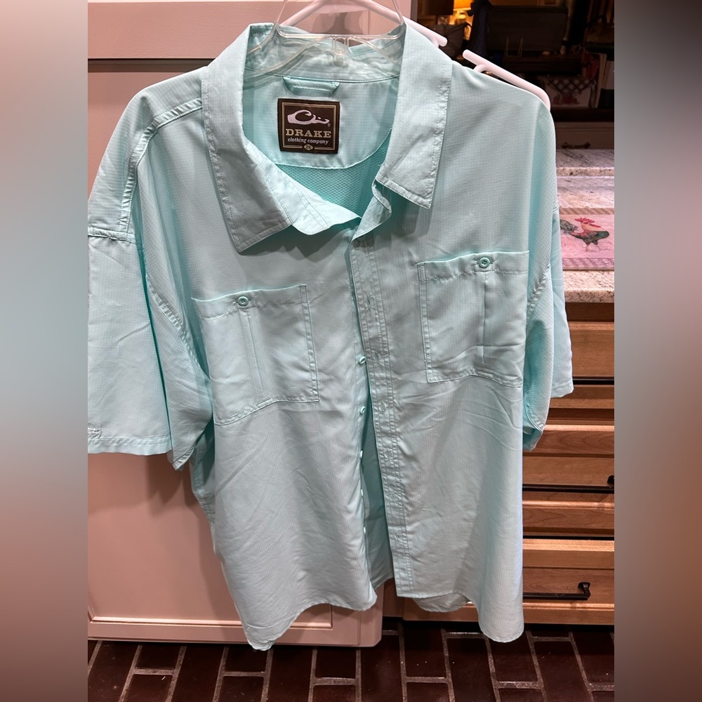 Drake Teal button up